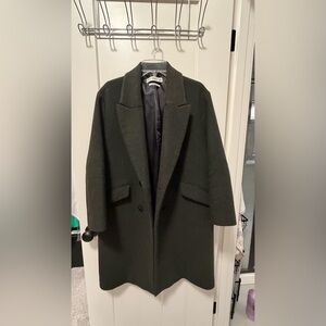 Mango Men's Charcoal Trench Coat